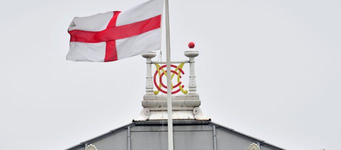Four for Phoenix: The flag of St George flying above the members Pavilion at Lords where four Phoenix family members have been named in the World Cup Squad(Photo by GLYN KIRK/AFP/GettyImages).