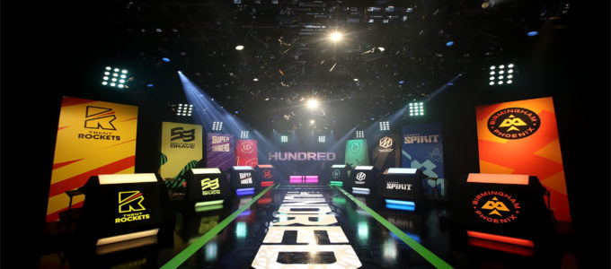 General view inside the studio ahead of The Hundred Draft at Sky Studios on October 20, 2019 in Isleworth, England. (Photo by Christopher Lee/Getty Images for ECB)
