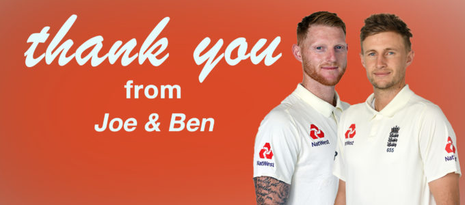 The latest news about Phoenix Management Group's Joe Root and Ben Stokes. Joe and Ben have been honoured to send out their thank you and keep safe messages on the One World Together at Home TV Special (PhoenixMedia Image Created from Photos by Gareth Copley/Getty Images).